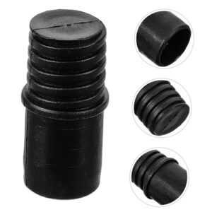 HOMOCONO Handle Tips for Poles Adapter Brooms Broom Handle Threaded Tip Threaded Tip Replacement Push Broom Handle Household Cleaning Tools Tips for Handle Connector Plastic Black