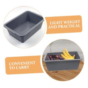 BUGUUYO 3pcs Restaurant Bowl Storage Box Storage Bins Dishwashing Tubs Washing Basin Tub Commercial Tote Tubs Multipurpose Bus Tub Restaurant Bus Tub Bus Tub for Restaurant Grey Pp