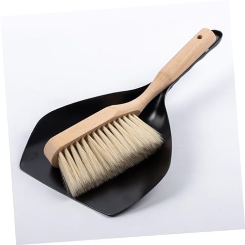 COLLBATH 1 Set Desktop Broom Small Broom and Dustpan Cleaning Shovel Char Whisk Broom Pan Handheld Broom Outdoor Dustpan Portable Garbage Dustpan and Broom Mini Broom and Dustpan Iron