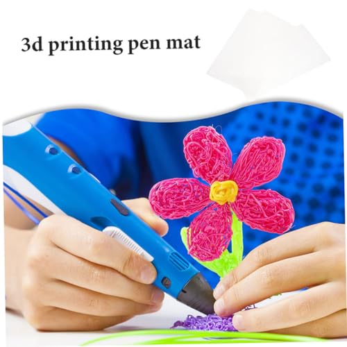 TOPPERFUN 10pcs PVC PVC Template Mat Drawing Board for 3D Printing Pen 3D Printing Pen Mat White PVC Basic Template