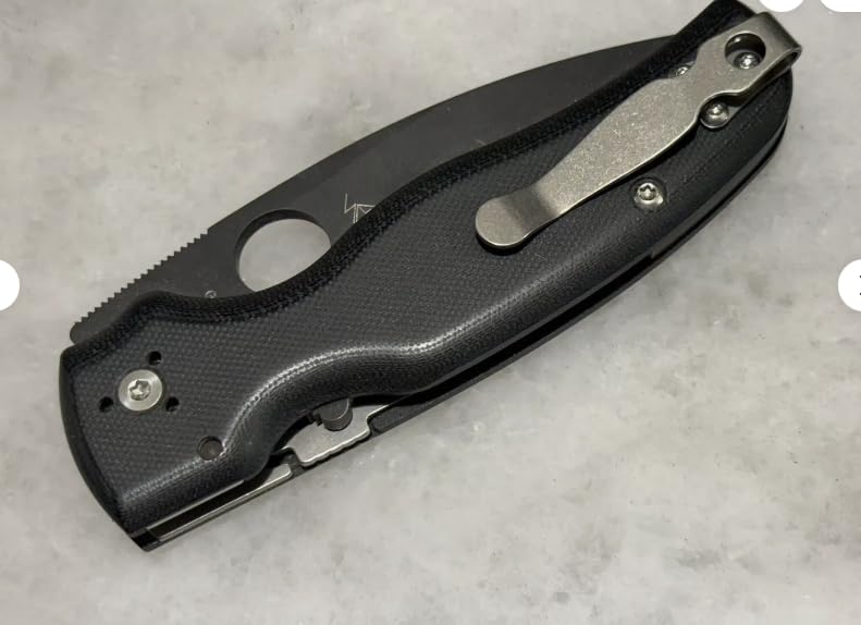 Titanium Deep Pocket Clip with Stainless Screws For Spyderco Shaman C229GP