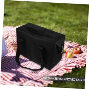 Insulated Shopping Bag Containers for Food Insulated Bag Groceries Large Insulated Cooler Bag Catering Bag Food Bags Insulated Grocery Bag Grocery Bags Cooler Bags Insulated Black PartyKindom