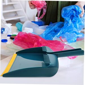 COOLHIYA 1 Set Kitchen Broom Small Broom and Dustpan Car Broom and Dustpan Soft Bristle Broom Hand Broom Cleaning Broom Small Pans Broom Dustpan Soft Bristle Cleaning Brush Mini Pp Green