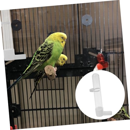 BESPORTBLE Bird Parrot Feeding Cup Bird Feeder for Outside Waterer Feeding Cup Water Dispenser for Birds Portable Feeder Cup Water Feeder Drinking Water Machine Dispenser Bird Supplies White