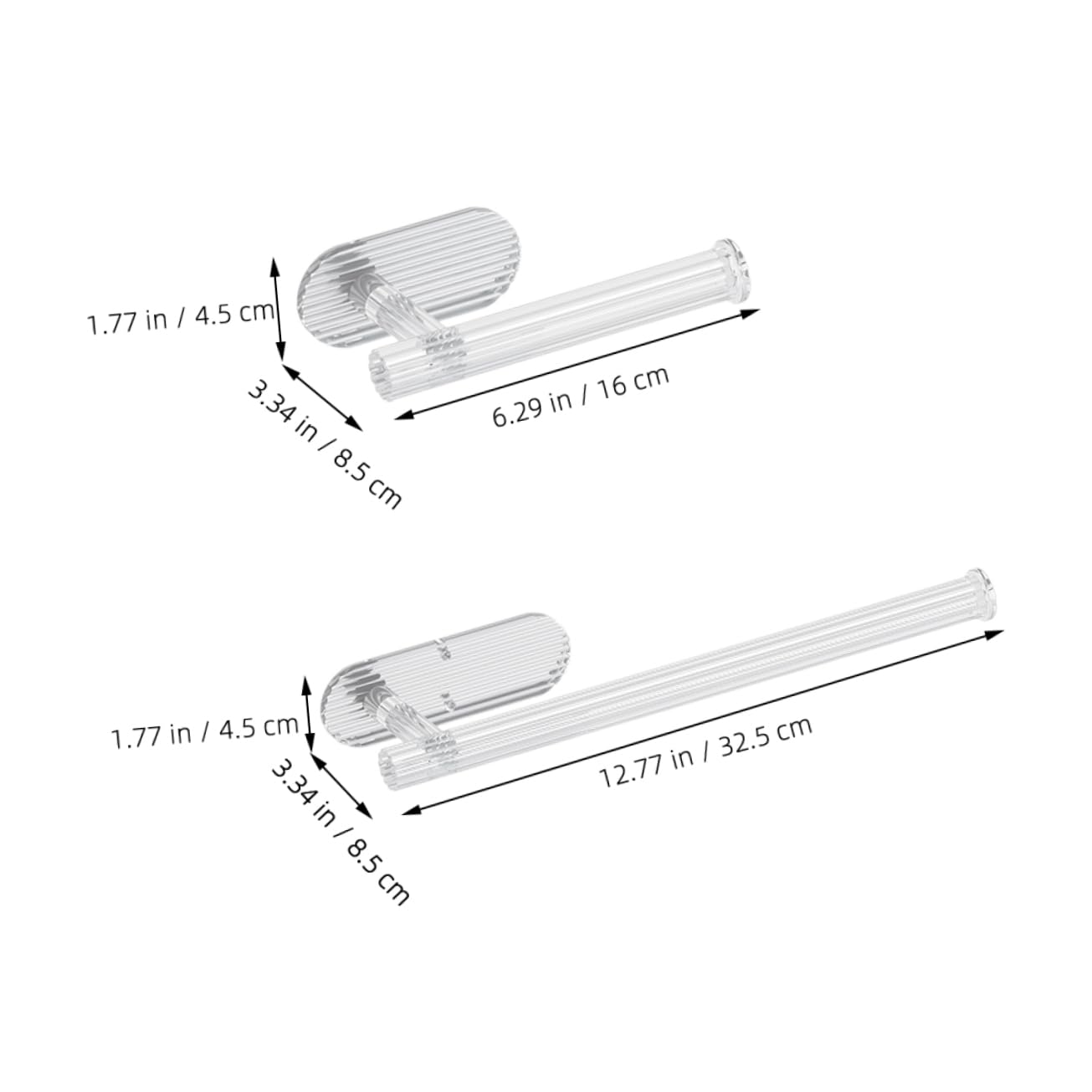 BUGUUYO 2pcs Nail Towel Rack Kitchen Towel Bar Towel Rack for Bathroom Hand Towel Bar Bathroom Towel Holder Bath Towel Hanger Kitchen Hand Towel Holder Towel Ring Acrylic Transparent