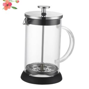 Garneck 1pc Heat Resistant Coffee Pot Household Tea Kettle Tea Brewer Pot Filter Teapot Coffee Filtration Teapot Manual Espresso Machines Press Tea Maker Convenient Coffee Pot Black