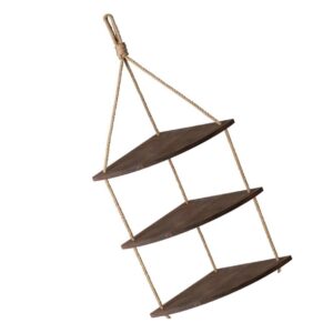 cabilock 1pc storage stand storage racks wooden wall hanging rack storage shelfs light brown