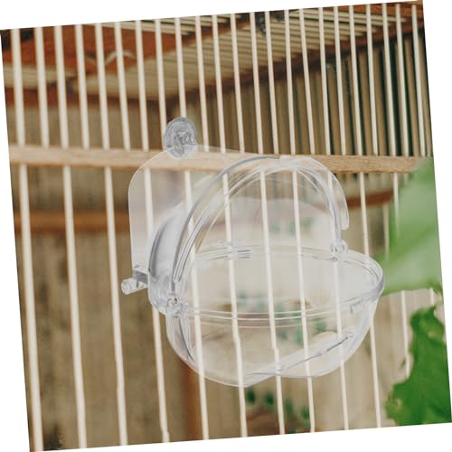 Toddmomy Bird Bathtub Bird Cage Parakeet Bird Bath Birds Supply Bathing Tub for Small Birds Bird Tub Pet Bird Bath Bird Bath for Cage Bird Hanging Bathtub Parrot Cage Bathtub Plastic