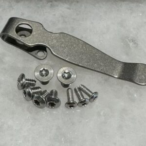 Titanium Deep Pocket Clip with Stainless Screws For Spyderco Shaman C229GP