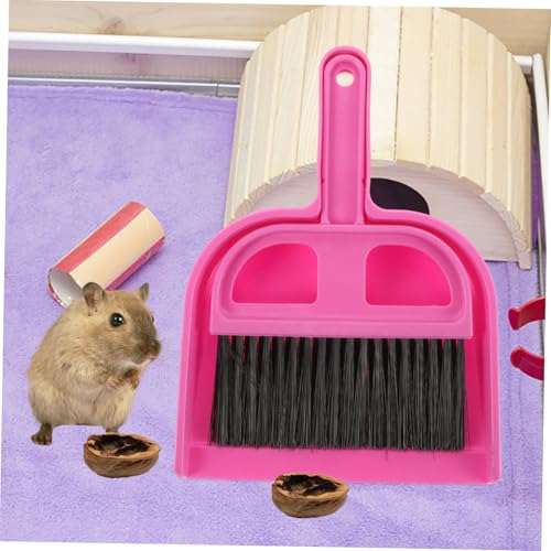 MERRYHAPY 1 Set Pet Cleaning Tool Cat Scrub Brushes for Cleaning Dryer Dog Wipes Pet Nest Broom Spray Cleaning Broom Counter Duster Broom Handle Outdoor Mini Broom Hideout Block Plastic Rosy