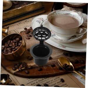 PRETYZOOM Coffee Filter Cup Coffee Espresso Powder Filter Refillable Tea Filter Espresso Maker Filter Coffee Dripper Strainer Espresso Filter Basket Coffee Supplies Black Stainless Steel