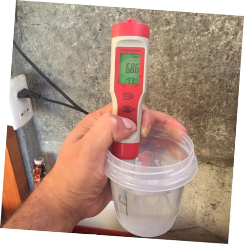 HOMOCONO 4 Ph Pen Ec Meter Digital Tester Pen Ppm Ph Meter for Water Digital Water Meter Pen Ph Tester Liquid Ec Water Test Digital Ph Meter Aquarium Ph Meter Ph and Meter PVC Red