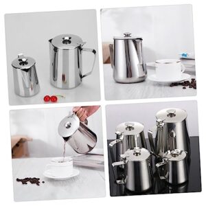 COLLBATH Cold Water Jug Stainless Cup Cup Milk Frothing Pitcher Coffee Frother Coffe Cups Espresso Machine Coffee Machine with Milk Frother Tea Pitcher with Lid Frother Cup Milk Jug