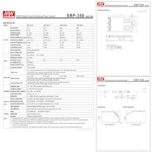 TorqCali ERP-350-12 350W Single Output LED Power Supply 12V 29.7A Constant Current IP67 Rated for LED Lighting, Signage, and Display Applications