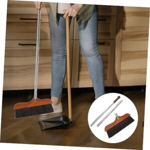 BCOATH Horsetail Broom Long Handle Broom Asian Broom Garbage Broom Small Broom Floor Squeegee Industrial Broom Floor Sweeping Brush Office Broom Kitchen Broom Garden Broom Wooden