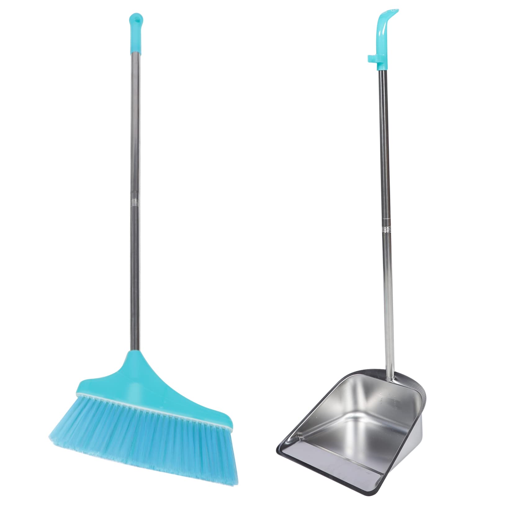 ORFOFE 1 Set Stainless Steel Dustpan Long Handle Dustpan Broom with Angle Kitchen Broom Household Dustpans Kitchen Dustpan Garden Broom Dustpan for Office Dust Pan and Brush Whisk Plastic