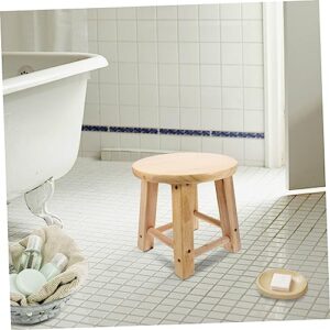 Amosfun 1pc Bathroom Stool Foot Pedicure Sitting Small Potty Training Stool Gardening Stool Chair Stools Plant Low Shoe Stepping Stool for Adults Wooden Stool Solid Wood