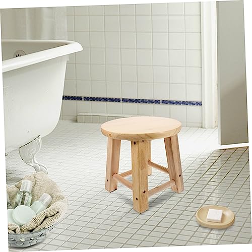 Amosfun 1pc Bathroom Stool Foot Pedicure Sitting Small Potty Training Stool Gardening Stool Chair Stools Plant Low Shoe Stepping Stool for Adults Wooden Stool Solid Wood