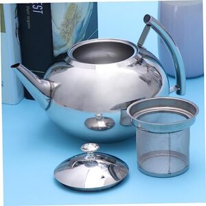 Garneck Thermal Carafe Coffee Maker Stove Top Kettle Quick Boiling Water Kettle Espresso Machine Whistling Water Kettle Stovetop Safe Tea Kettle Scented Tea Kettle Pitcher Silver