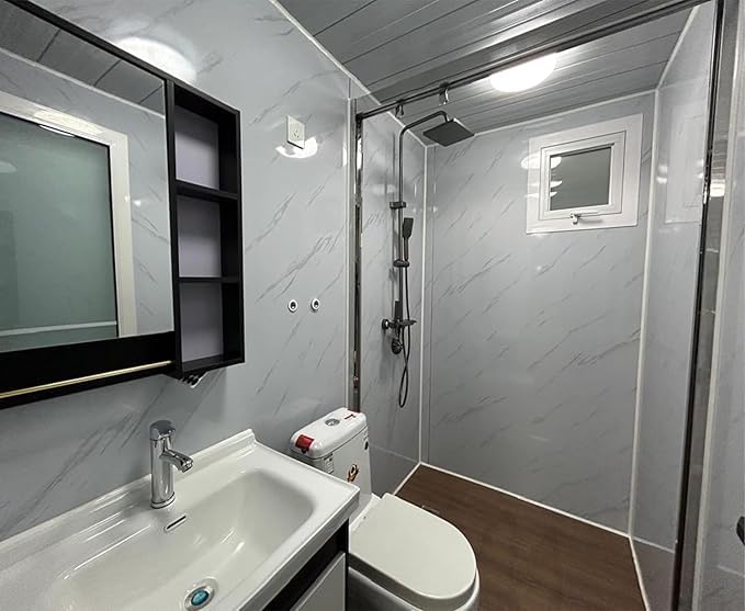 Tiny House Modern Prefab Modular Luxury Modern prefab Villa Mobile Vacation Tiny Steel Home -20 Feet prefabricated Tiny House with Balcony Kitchen Bathroom Bedroom Mobile Home eco Friendly House