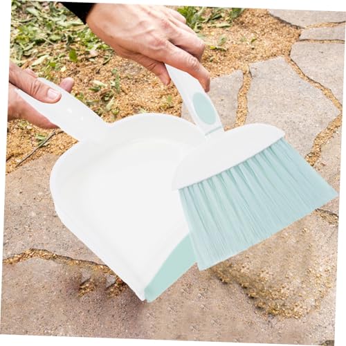 Amosfun Set Mini Broom Dustpan Small Broom and Dustpan Tabletop Broom Hand Broom Small Table Broom Mini Cleaning Broom Keyboard Broom Brush Brooms Cleaning Broom Plastic Green