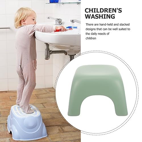 GLSTOY Bathroom Stool Pp Stepping Stool Light Green Short Stool Kid Stool