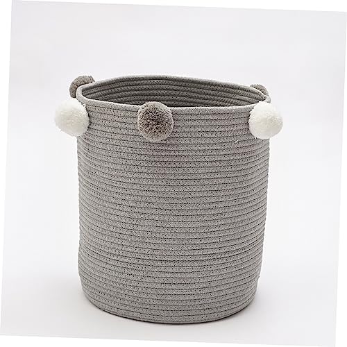 Levemolo Laundry Bucket Shelf Storage Basket Cotton Laundry Bin Extra Large Cotton Rope Basket Blanket Basket Container Large Laundry Bag Washing Basket Woven Cotton Basket Light Grey