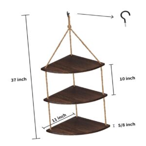 Cabilock 1pc Storage Stand Storage Racks Wooden Wall Hanging Rack Storage Shelfs Light Brown