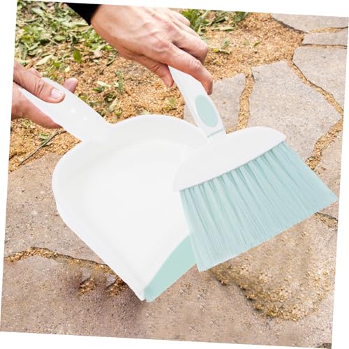 ABOOFAN Set Mini Broom Dustpan Mini Cleaning Broom Tabletop Broom Keyboard Broom Brush Hand Broom Small Table Broom Small Broom and Dustpan Brooms Table Broom Sweep Brush Plastic Green