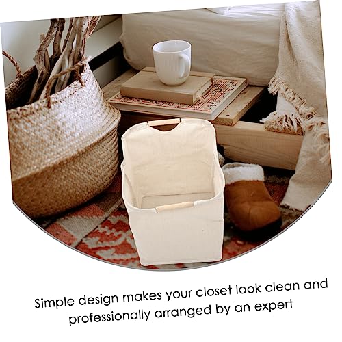 QUMIIRITY Laundry Basket Storage Pouch Foldable Laundry Hamper Storage Basket Dirty Laundry Travel Bag Laundry Hamper with Handle Foldable Laundry Rack Nursery Hamper Container Pe Film Beige