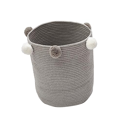 Levemolo Laundry Bucket Shelf Storage Basket Cotton Laundry Bin Extra Large Cotton Rope Basket Blanket Basket Container Large Laundry Bag Washing Basket Woven Cotton Basket Light Grey