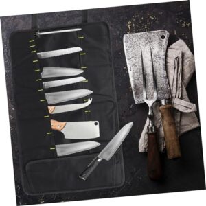 IMIKEYA Knife Bag Chef Tools Protector Portable Pouch Knives Accessory Pouch Holders Para Guardar Travel Chef Knife Case Carrier Cases for Collections Knives Pouch Pen Black Oxford Cloth