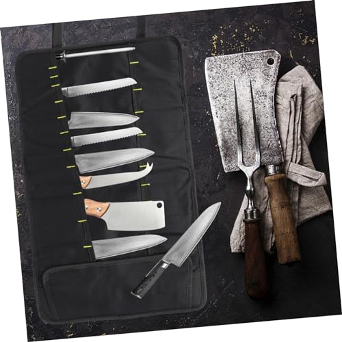 IMIKEYA Knife Bag Chef Tools Protector Portable Pouch Knives Accessory Pouch Holders Para Guardar Travel Chef Knife Case Carrier Cases for Collections Knives Pouch Pen Black Oxford Cloth