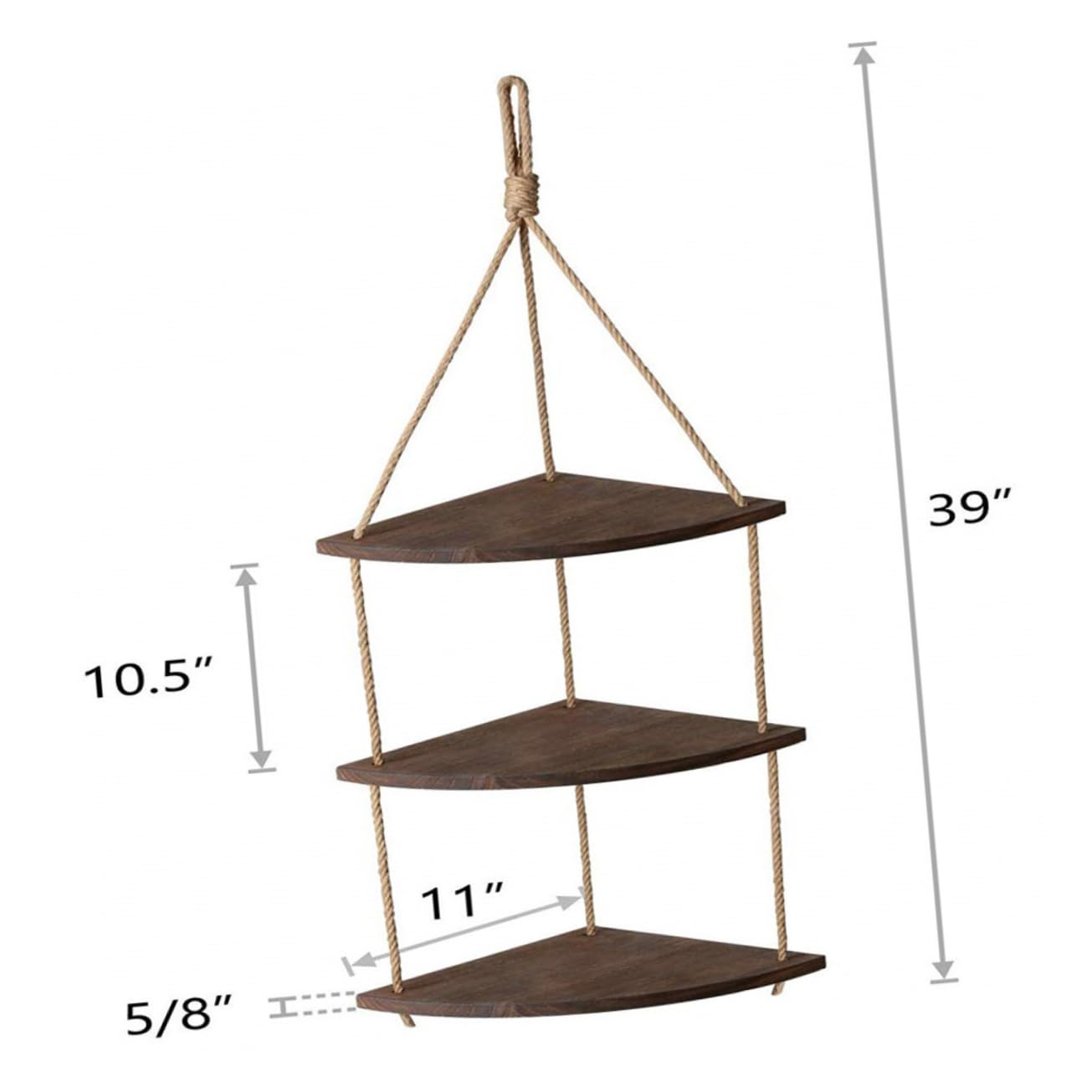 Cabilock 1pc Storage Stand Storage Racks Wooden Wall Hanging Rack Storage Shelfs Light Brown