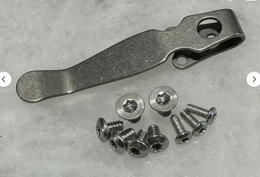 Titanium Deep Pocket Clip with Stainless Screws For Spyderco Shaman C229GP