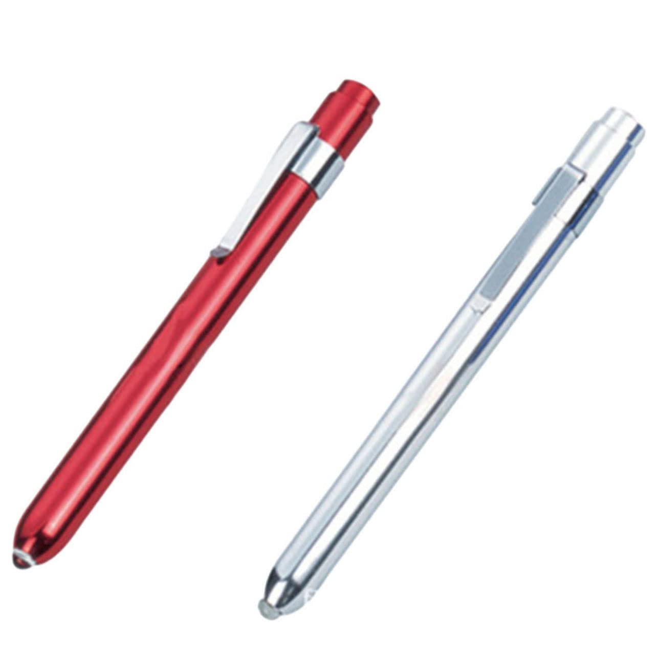 PLAFOPE 2pcs Medical Pen Light Emergency Torch Pen Light Rechargeable Reusable Penlights Nurse Pen Lights LED Pen Light Reusable LED Pupil Pen Light Rechargeable Flashlights Red