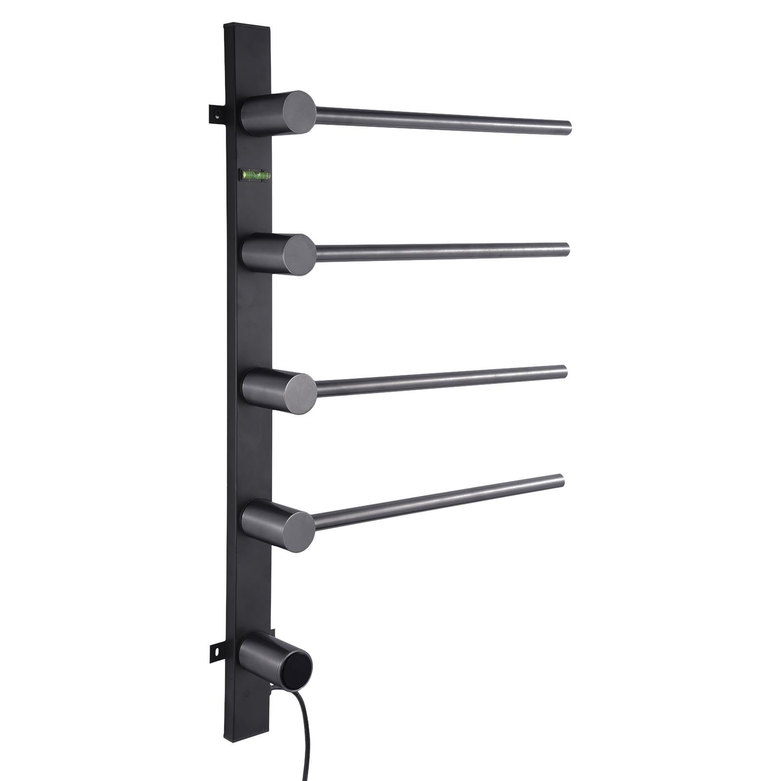 Heated Towel Racks for Bathroom - 4-Bar Electric Towel Warmer Racks Wall Mounted,Waterproof Drying Rack with Built-in Timer, Temperature Adjustable Heated Bar for Kitchen