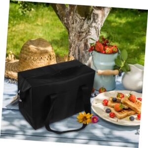 Insulated Shopping Bag Containers for Food Insulated Bag Groceries Large Insulated Cooler Bag Catering Bag Food Bags Insulated Grocery Bag Grocery Bags Cooler Bags Insulated Black PartyKindom