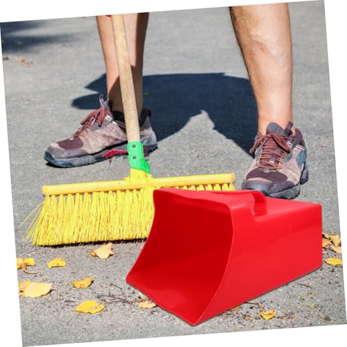 Anneome Garbage Cleaning Dustpan Garden Dustpans Industrial Dustpan Upright Pans Trash Cleaning Shovels Indoor Dustpans Kitchen Dustpans Small Dust Pan Lobby Dustpan Red Plastic