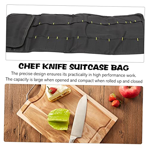 IMIKEYA Knife Bag Chef Tools Protector Portable Pouch Knives Accessory Pouch Holders Para Guardar Travel Chef Knife Case Carrier Cases for Collections Knives Pouch Pen Black Oxford Cloth