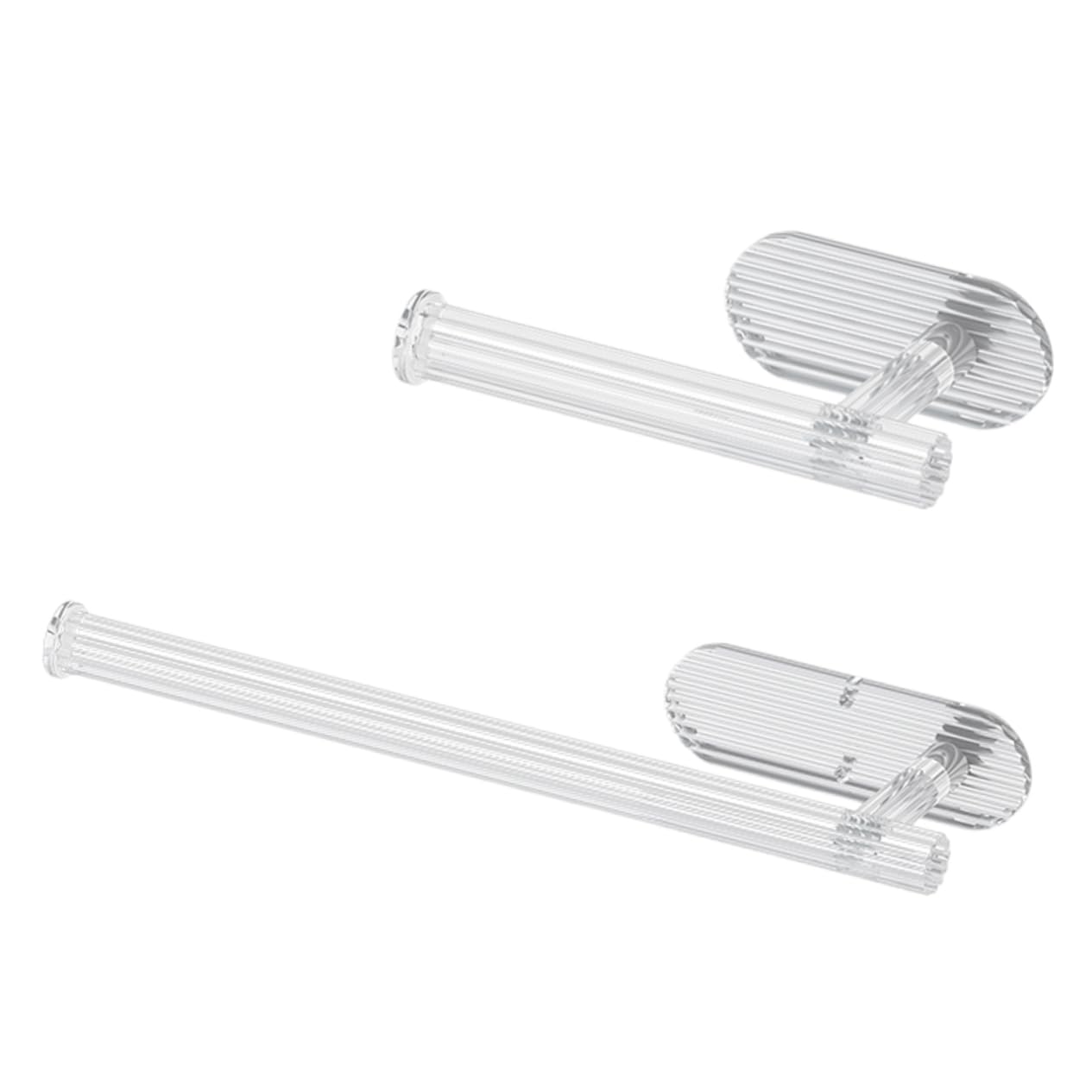 Anneome 2pcs Nail Towel Rack Kitchen Towel Bar Kitchen Towel Hangers Wall Mounted Towel Rack Toilet Paper Hanger Self Adhesive Hand Towel Holder Bath Towel Hanger Acrylic Transparent