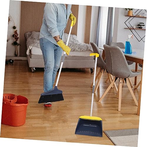 PLAFOPE 1 Set Broom Floor Cleaning Tool Stable Dustpan Home Cleaning Device Dustpan Kit Cleaning Dust Pan Home Cleaning Supplies Household Supplies Long Handle Dustpan Plastic Blue