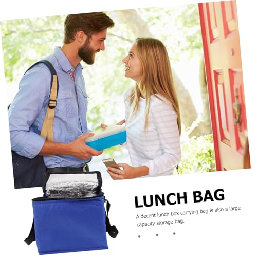 FUNOMOCYA Insulation Thermal Insulation Drink Thermal Insulation Tote Insulated Cooler Cooler for Catering Shopping Insulated Take Out Blue Aluminum