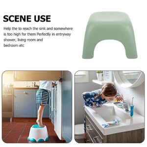 GLSTOY Bathroom Stool Pp Stepping Stool Light Green Short Stool Kid Stool