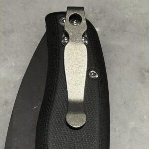 Titanium Deep Pocket Clip with Stainless Screws For Spyderco Shaman C229GP