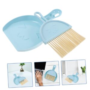 QUMIIRITY 1 Set Broom to Clean up Brooms Automotive Combos Cars Detailing Brush Mini Hand Broom Desktop Cleaning Broom Dustpan and Small Cleaning Brush Mini Broom Dust Pan Keyboard Pp Blue