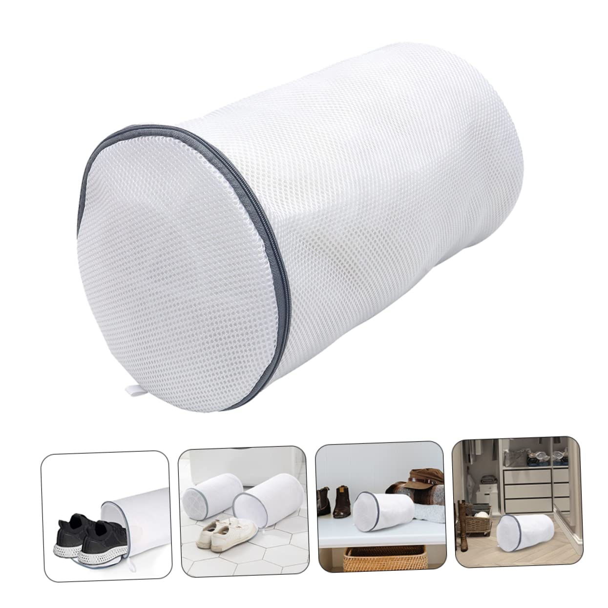 PRETYZOOM 2pcs Shoe Bag Sock Sneakers Wash Machine Bag Laundry Mesh Bags Travel Laundry Bag Laundry Bag for Travel Washing Machine Bag Bra Washer Bag Dryer Shoe Washing Bag White Polyester