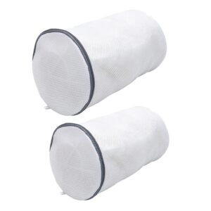 pretyzoom 2pcs shoe bag sock sneakers wash machine bag laundry mesh bags travel laundry bag laundry bag for travel washing machine bag bra washer bag dryer shoe washing bag white polyester