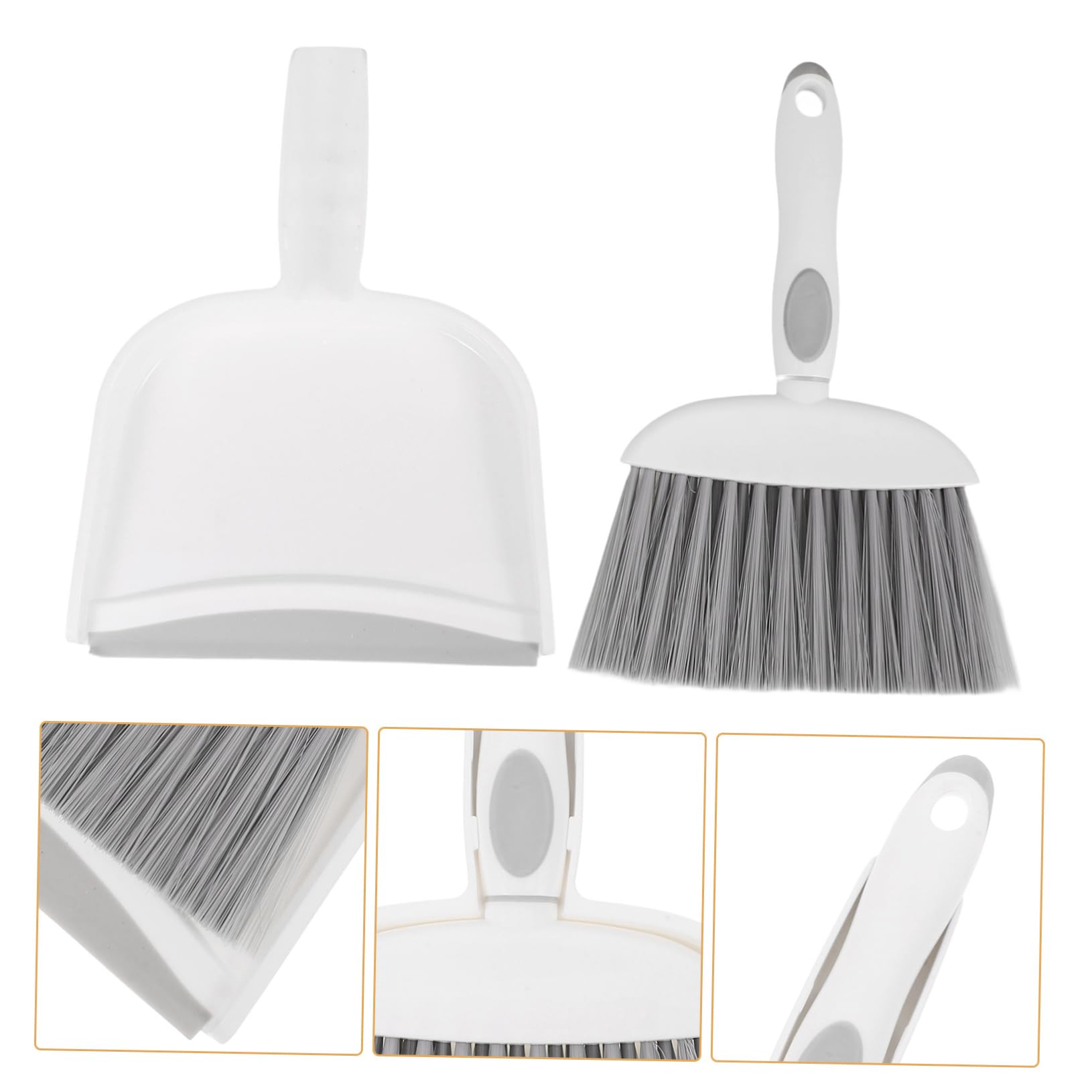 Mikinona 1 Set Mini Broom Dustpan Small Brush and Dustpan Desk Waste Broom Car Detailing Brush Small Broom Brush Car Vent Cleaner Car Interior Cleaning Brush Car Gaps Brush Car Broom Pp