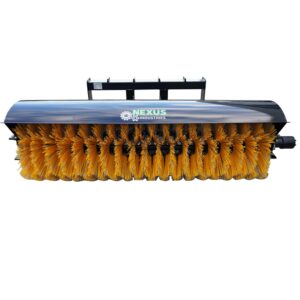 72" skid steer hydraulic rotary angle broom sweeper wire brush